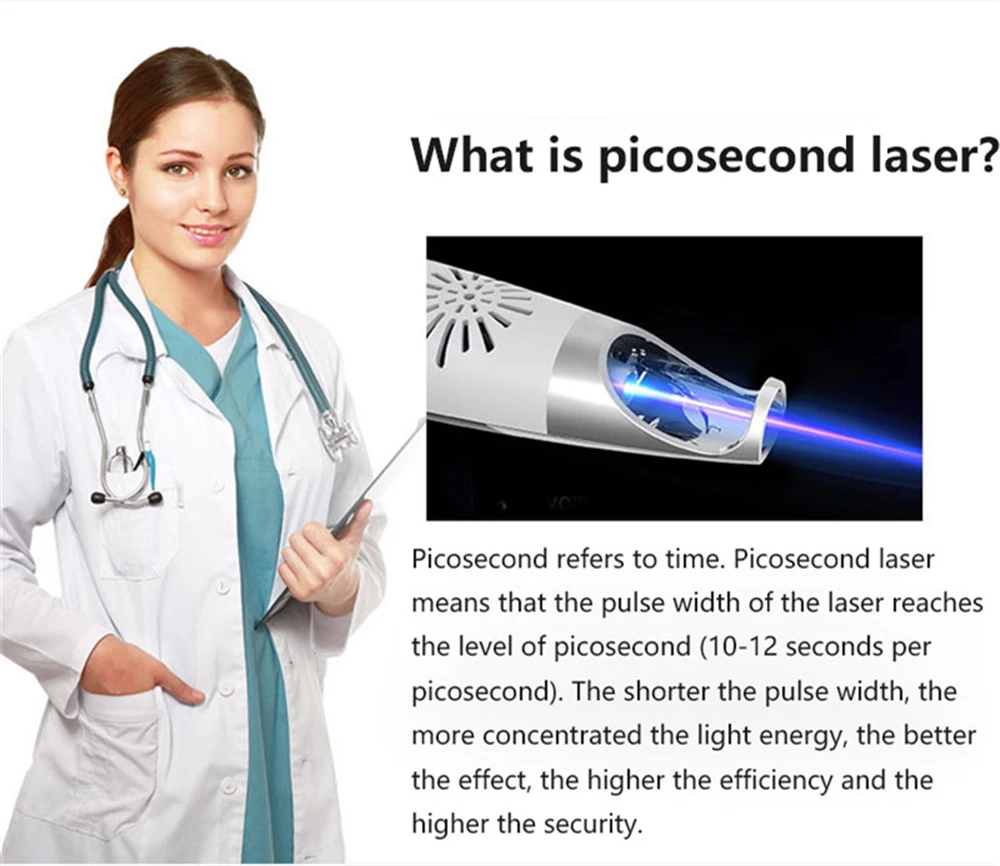 Picosecond лазерная ручка для удаления татуировок синий светильник тату шрам удаление темных пятен терапия красота машина уход за кожей удаление акне