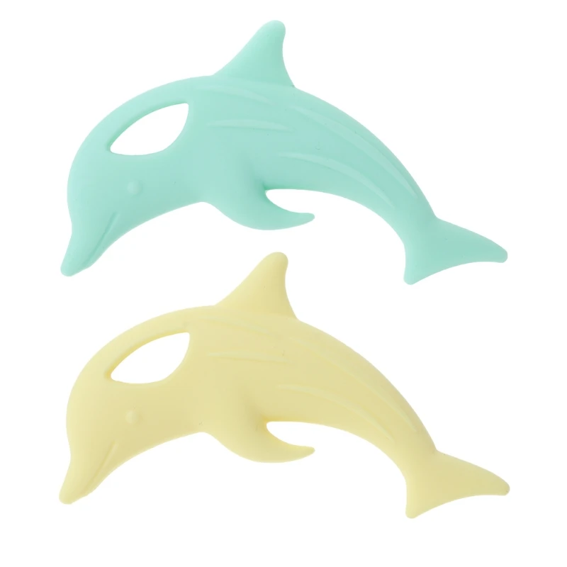 

Baby Teether Silicone Cute Dolphin Teething Toy Necklace Newborn Chewing Nursing