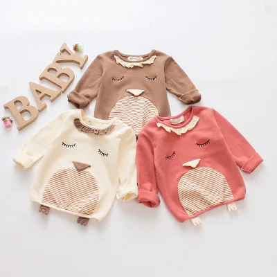 

2018 new girls baby children long-sleeved cotton cartoon bottoming shirt