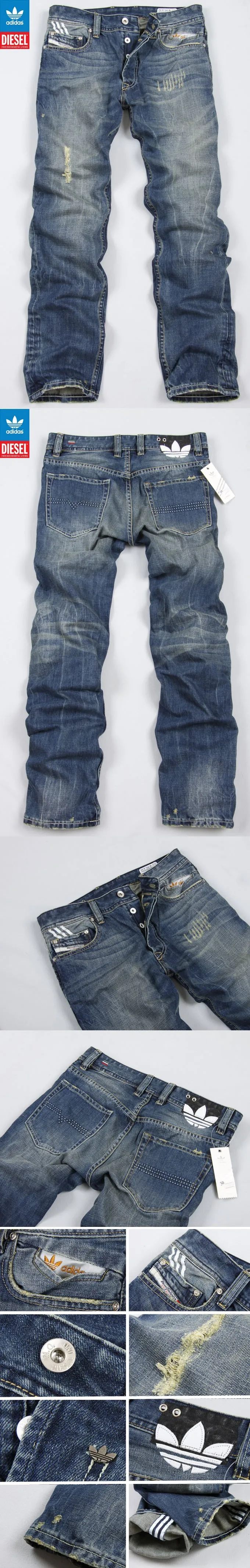 David Beckham with classic old hole male jeans/big yards wide men's jeans| jeans crown|jean sockjeans paint - AliExpress