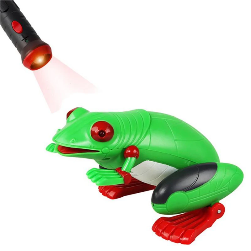 

Remote Control animal Kid Holiday Gift Toy Prank Fake Frog Simulation Light-Sensor Funny Toy For Kids educational Toy Rc Toy
