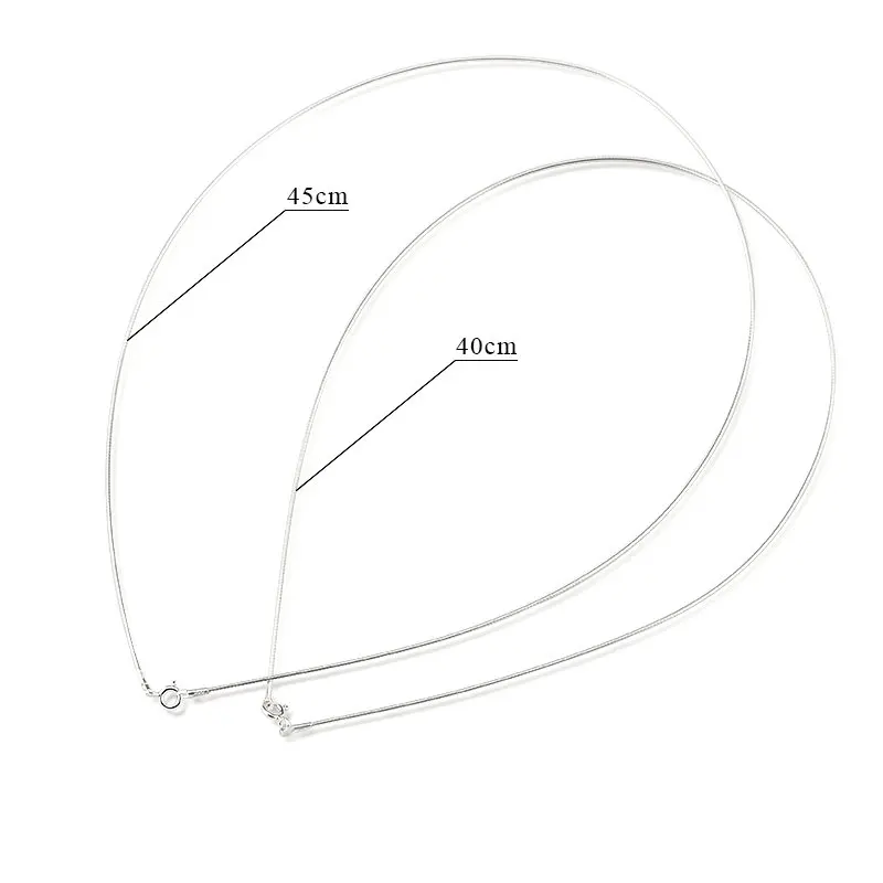 1 мм 40 см(16 дюймов) 45 см(18 дюймов) Бутик 925 стерлингового серебра Ювелирная цепочка jadoku кулон в форме эллипса для женщин ювелирные изделия подарок на день рождения