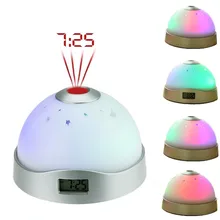 RGB Night Light Sky Star Projection Lamp LED Bedroom Time Display Projection Lamp Baby Gift Child Table Lamp Magic Clock Light