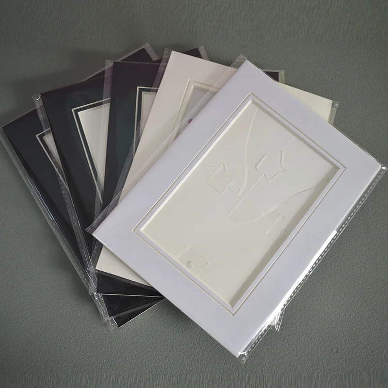 HT 2MM Acid Free Bevel Cut Photo Frame Mixed Color V groove Picture