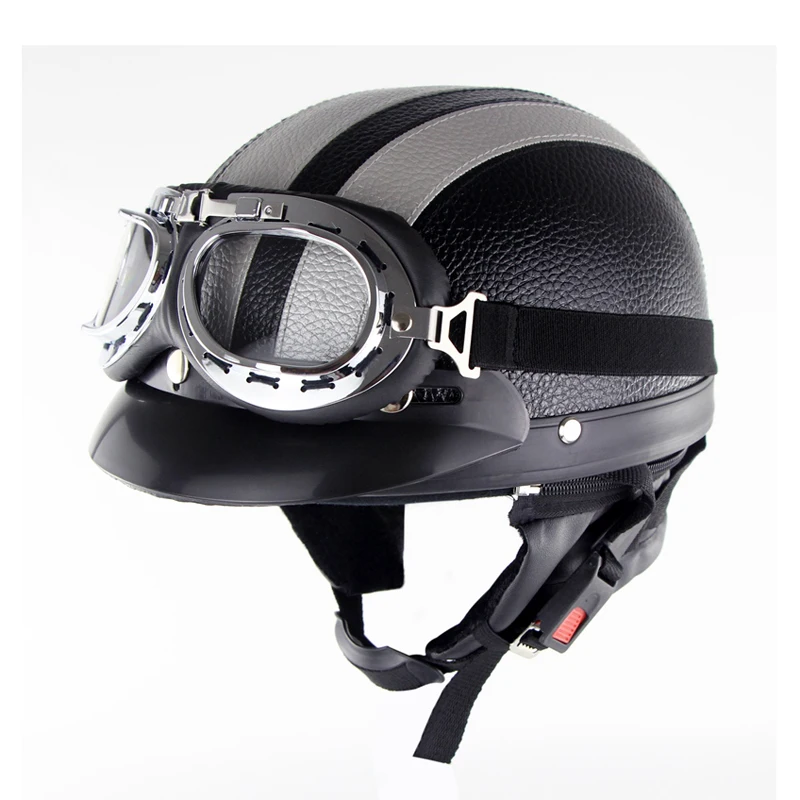 

Adult Helmets Motorcycle Retro Half Cruise Helmet Motorcycle Scooter Helmet For Harley Vintage GERMAN Motorcycle Moto Helmet