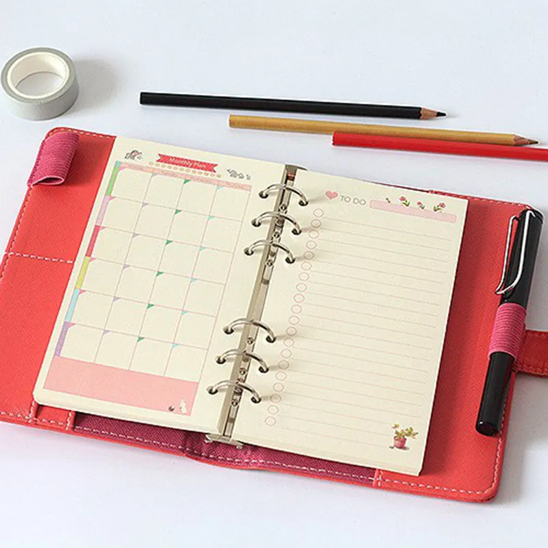 Buy Beautiful colorful Spiral notebook refill insert A5 A6 A7 size DIY Journal