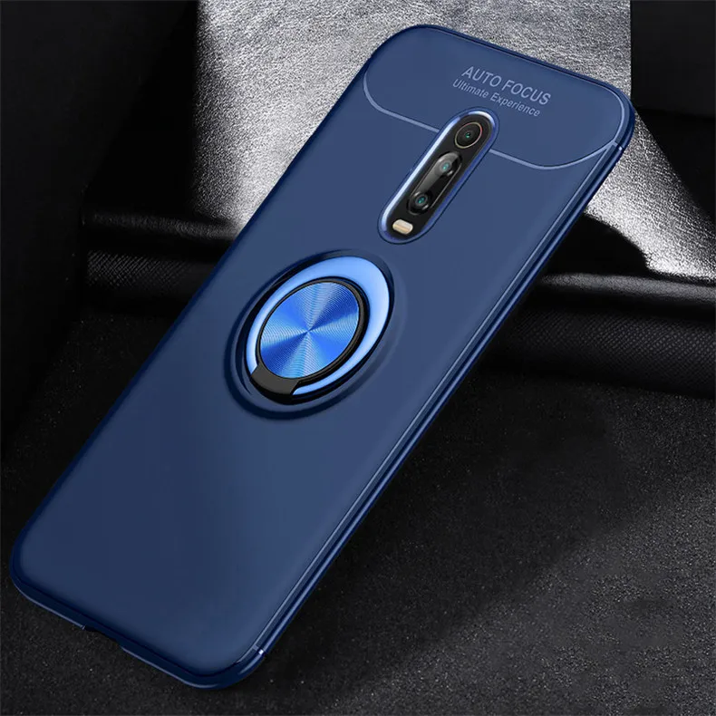 KEYSION Shockproof Armor Case for Xiaomi Mi 9T Pro 9 SE K20 Stand Holder Car Ring TPU Phone Cover for Redmi K20 Pro Note 7S Y3