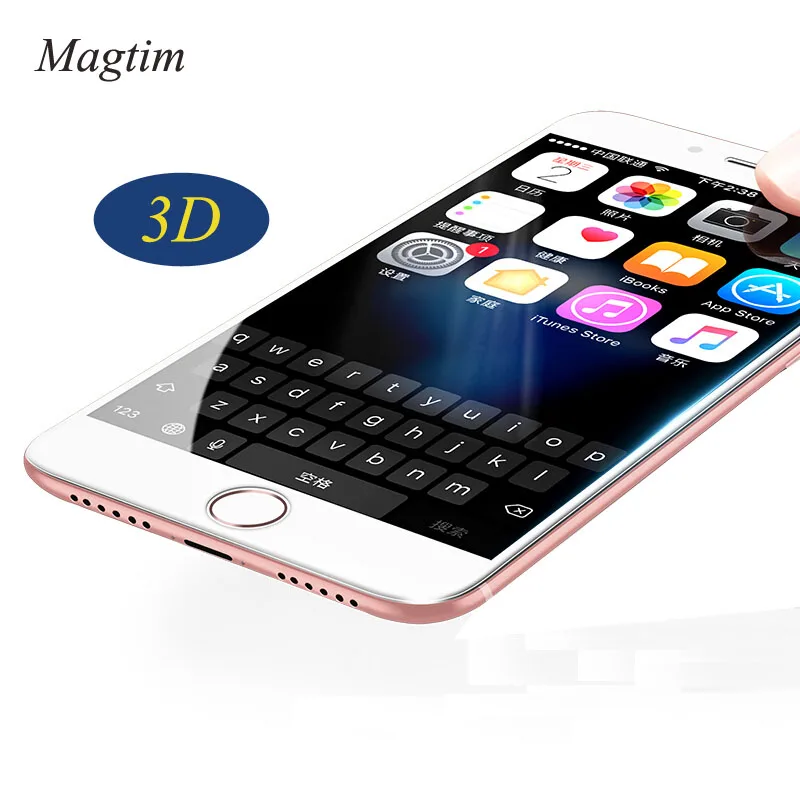 

2pcs/lot Full Cover Tempered Glass Film For iPhone 5 5s 6 6plus 7 7plus 8 8plus Screen Protector 9H Toughened Glass For iphone X