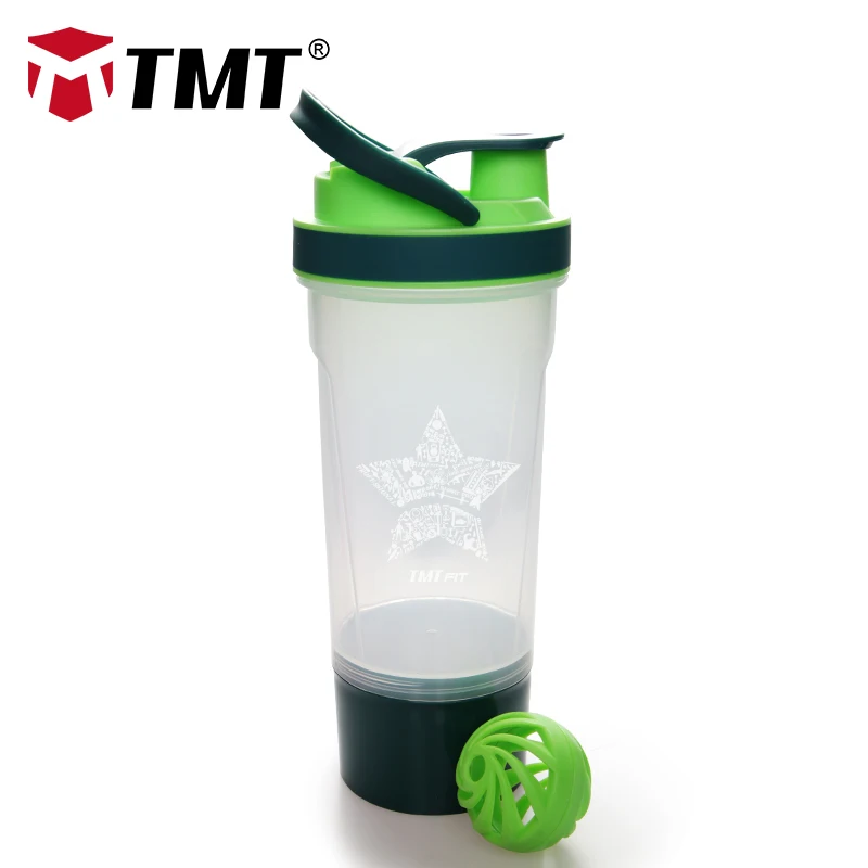 TMT лучшая бутылка для фитнеса для воды с 316 стальной шейкер бутылка смешанный протеиновый напиток No-BPA спортивные аксессуары велосипед матч унисекс - Цвет: Green