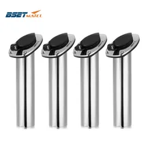 4 шт. BSET MATEL заподлицо овальной формы фланец 30 градусов рыболовные снасти из нержавеющей стали 316 держатели удочки