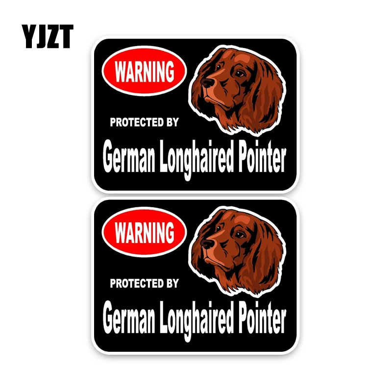 YJZT 15*11 4 см 2X немецкий Longhaired Pointer Guard собака мультфильм Pet ПВХ декоративный
