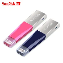 Флеш-накопитель sandisk IXPAND USB 3,0 32 GB 64 GB Lightning to Metal Pen drive U Disk для IOS 8,2 memory stick 128 GB для iPhone iPAD