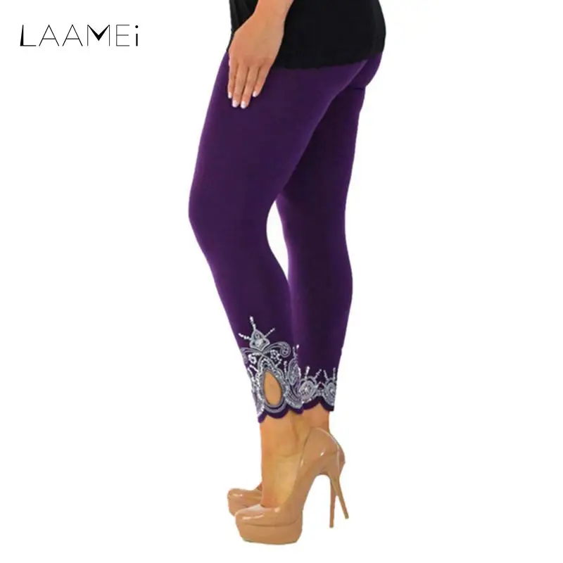 

Laamei New 2018 Fashion Spring Floral Print Sexy Leggins Women`s Good Quality High Elastic Slim Leggins Trousers Pants Plus Size