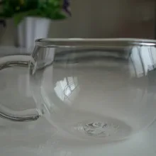 Термостойкого стекла один слой чашки, экологичный запаслись Цветочный чай, Европа мелкие чашки кофе