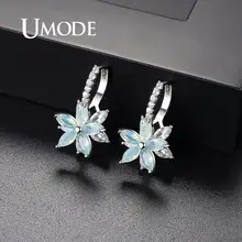 UMODE модные необычные серьги-гвоздики с кубическим цирконием и кристаллами в виде цветка для женщин серьги-гвоздики для девочек Драгоценности для ушей подарок на день Святого Валентина UE0578A