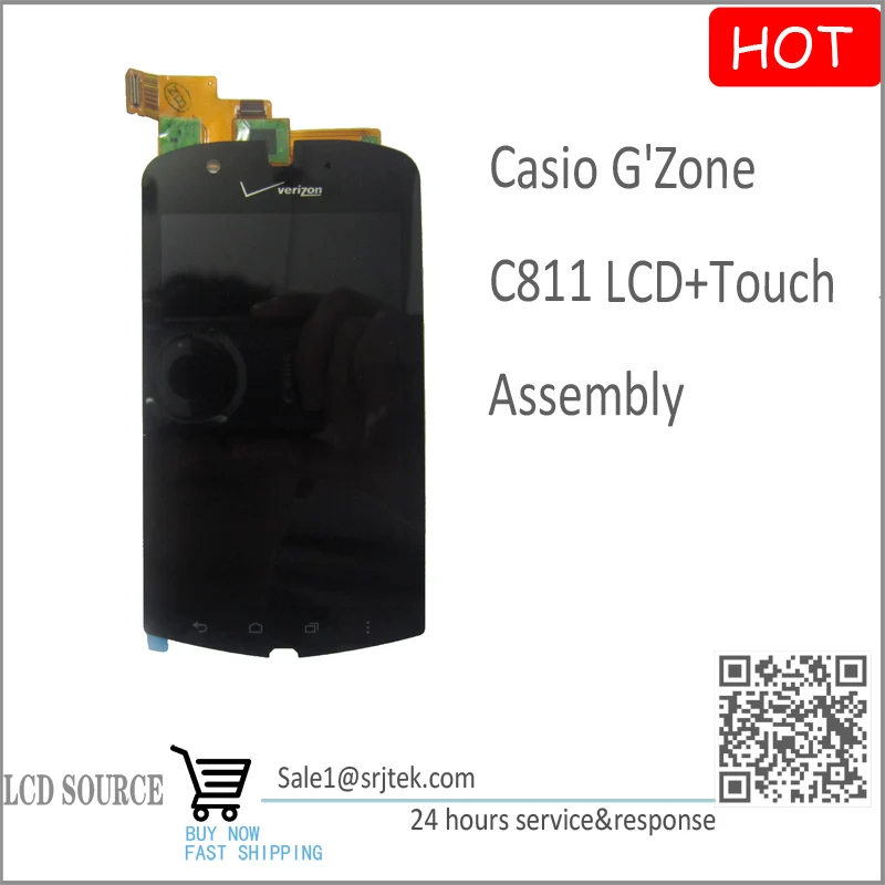 

High Quality for Casio G'Zone C811 LCD Display With Touch Digitizer Sensors Verizon Black Replacement Parts