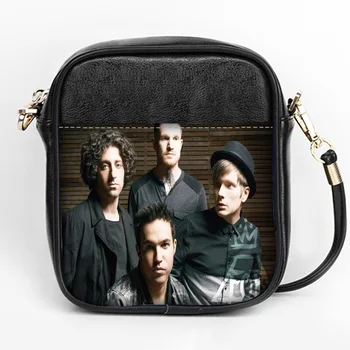 

Custom Fall out boy fashion Sling Bag Women Sling Shoulder Bag Leather Girls Party Bag DIY Sling Bag