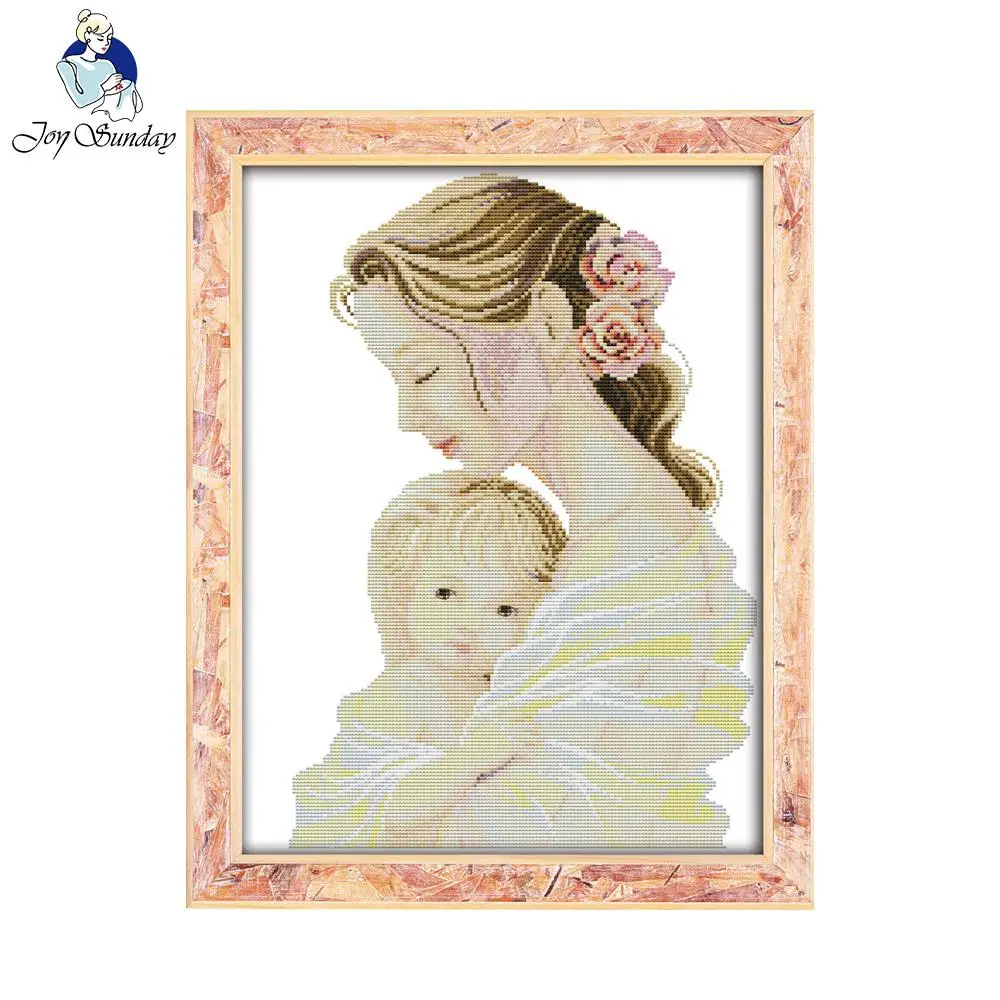 Joy Sunday Figure Style Mother's Tender Arms Love Cross Stitch Patterns