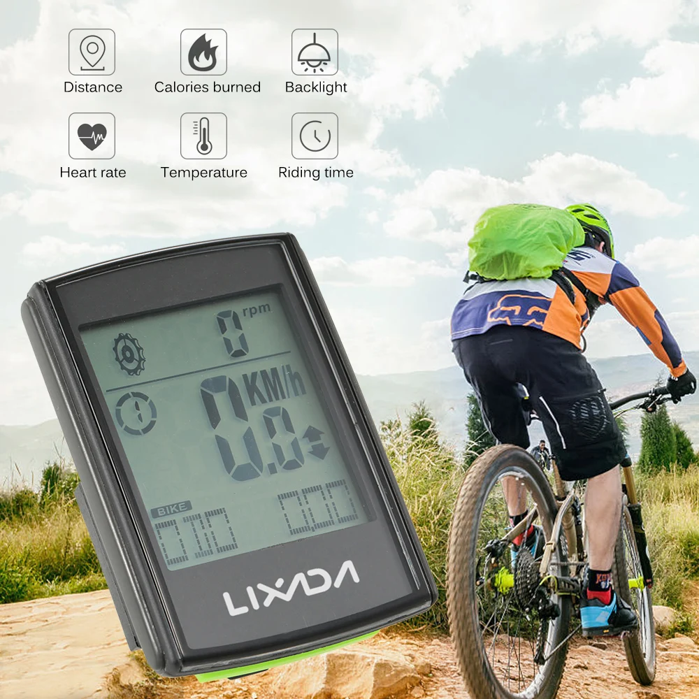 

Lixada Bike Computer 3-in-1 Multifunctional Wireless Odometer Speedomete with Cadence Heart Rate Monitor Chest Strap for casco