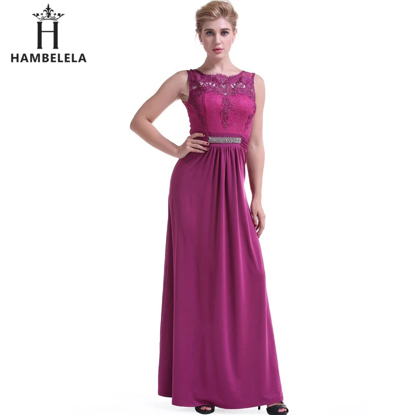 HAMBELELA Women's Elegant Floral Lace Dress Floor-Length Pleated Vestidos De Festa Maxi Empire Long Evening Party Formal Dress (3)