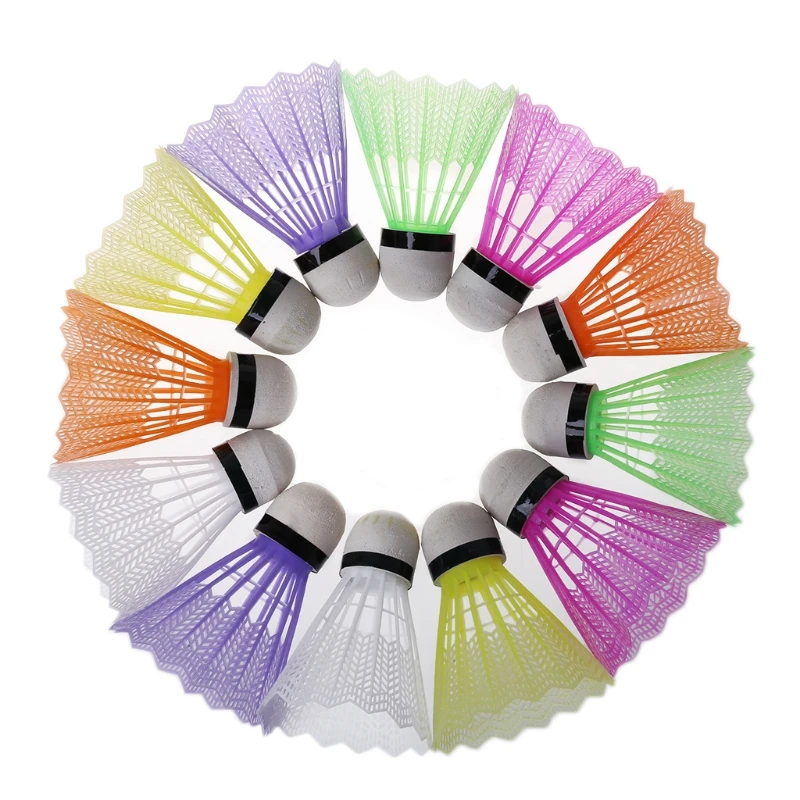12 piezas colorido plástico bádminton volantes Indoor accesorios deportes al aire libre 12 piezas colorido plástico bádminton volantes Indoor accesorios deportes al aire libre