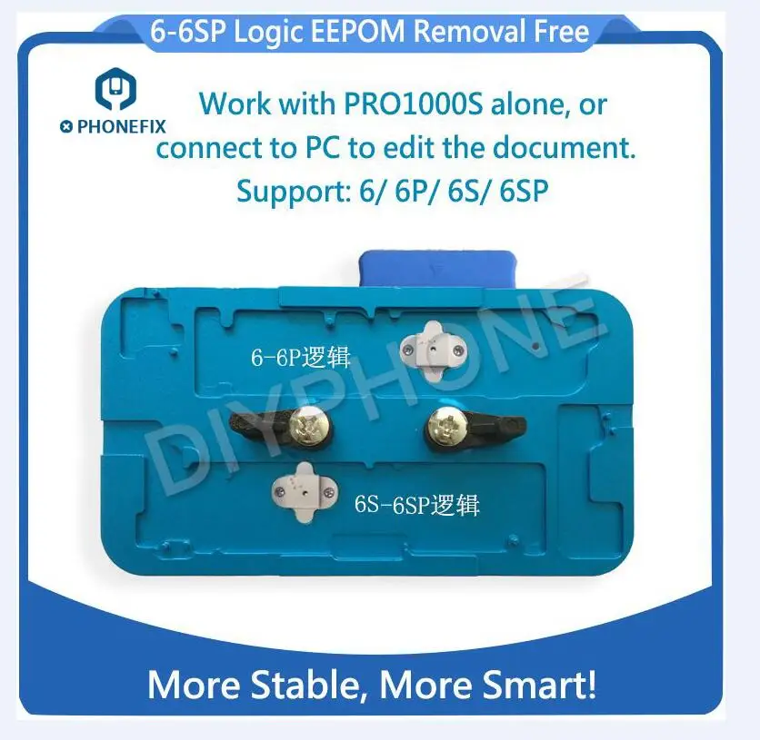 PHONEFIX JC Pro1000s Baseband Logic EEPROM IC программист батарея для наушников кабель для передачи данных инструмент для тестирования для iPhone 5 6 6S 7 7P 8 - Цвет: 6-6SP Logic