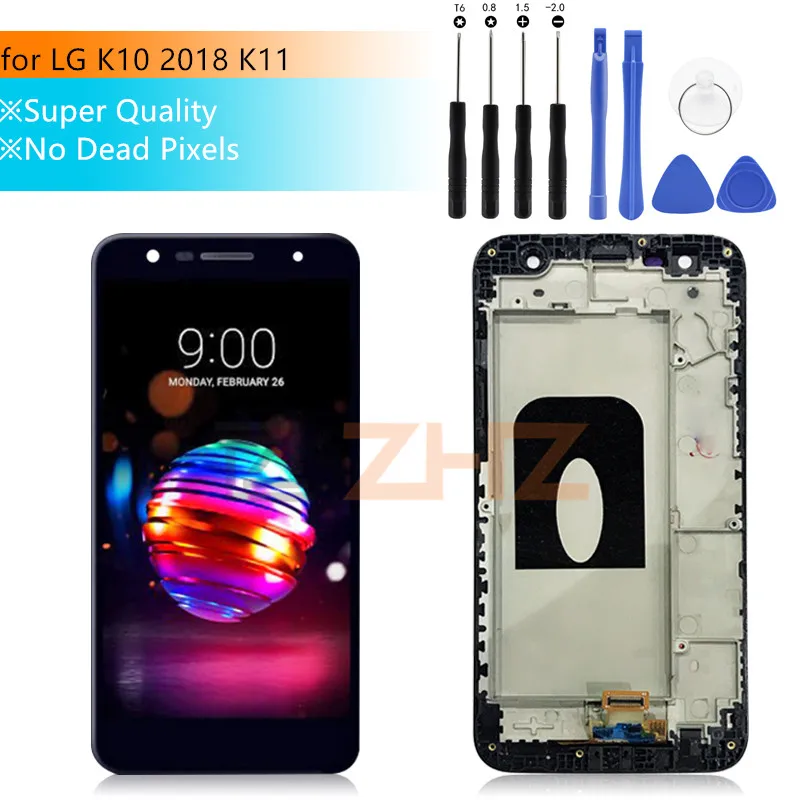 

Super quality lcd for LG k10 2018 K11 LCD Display Touch Screen Digitizer Assembly for LG K10 2018 Pantalla with frame 5.3