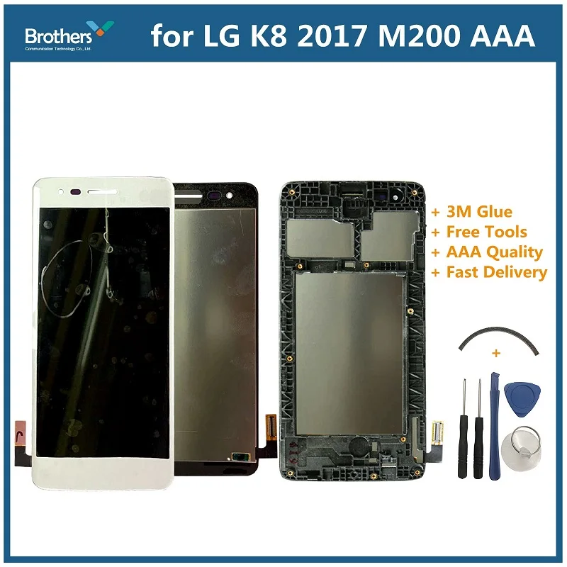 LCD Display for LG K8 2017 M200 LCD Screen Touch Screen Digitizer With Frame For LG K8 2017 M200 M210 LCD Assembly Replacement (1)