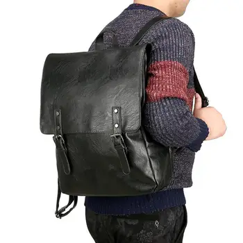 

X-Online 032017 hot sale man leather backpack student school bag