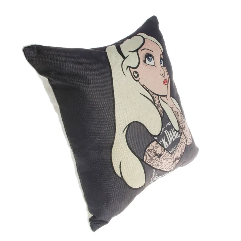 

45x45cm Princess Linen Cushion Cover Pillow Decorative Sofa Bedroom Home Decor (Filling not included) 4 Styles