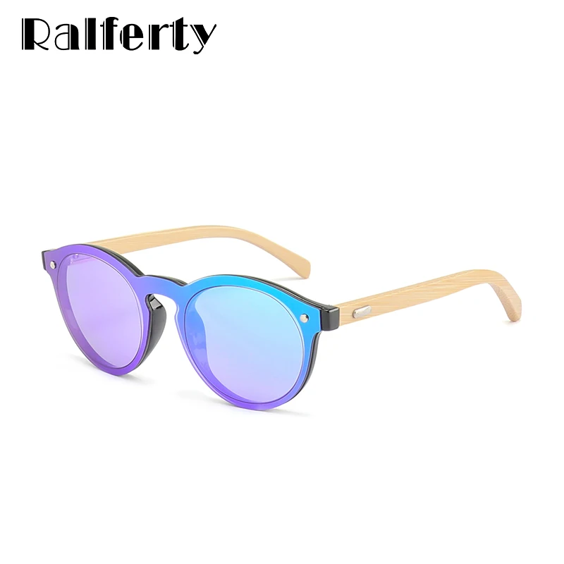 Ralferty, круглые бамбуковые женские солнцезащитные очки,, деревянные дужки, солнцезащитные очки с защитой от уф400 лучей, женские очки, oculos feminino K1580