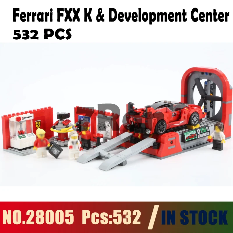 

28005 Ferrari FXX K & Development Center Model building toys hobbies Compatible With lego city Blocks 75882 Educational Bricks