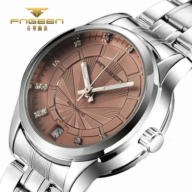 

Women Watches Brand FNGEEN Automatic Mechanical Ladies Watches Famous Brand Clock Calendar Dress Female Watches Montre Femme