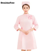 Медицинская одежда, белые длинные топы с коротким рукавом, медицинское пальто, стоматологическая лаборатория, униформа доктора, Женская аптека, рабочая одежда