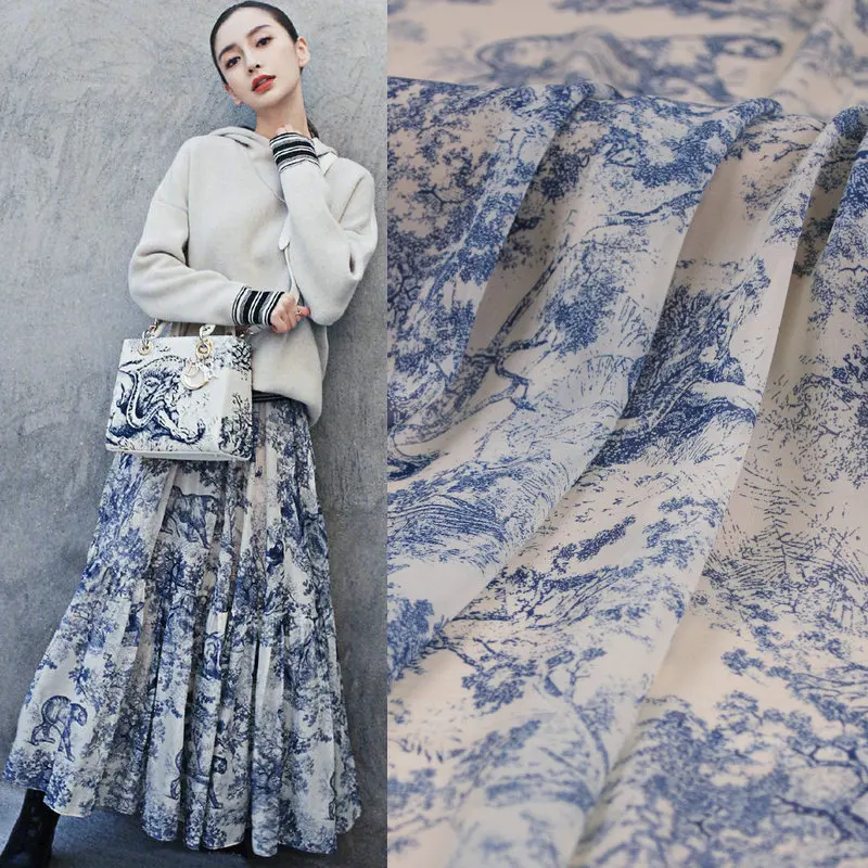 

Sicilian Animals Tiger Snake Forest Soft Thin Polyester Chiffon Fabric for Woman Summer Dresses Skirts Blouse DIY-BF052