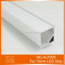 5 шт. 0,5 м Встраиваемый светодиодный канал алюминиевый профиль для светодиодного освещения треугольник можно использовать для приема гостей на светодиодный полосы