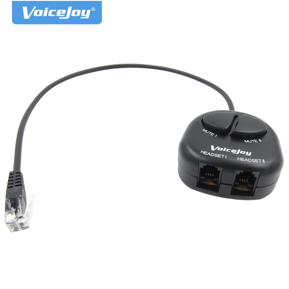 RJ9/RJ10/RJ22 headset / telephone handset splitter adapter for training