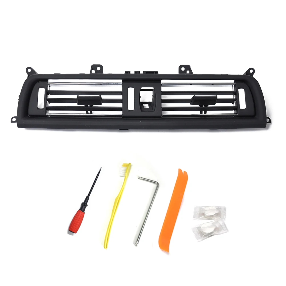cheap Car Air conditioning Replacement Kit Auto Front Dash Panel Center Fresh Air Outlet Vent Grille Cover For BMW 5 F10 F11 F18 Black