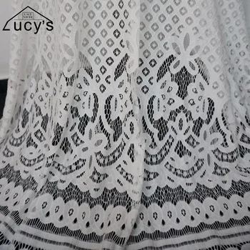 

Off white and Black Continuous lace material accessories! 2pcs/lot women dresses lace fabric 58x150CM/piece