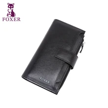 Foxer Известный Бренд Дизайнер Женщины и Мужчины Натуральная Кожа Кошельки и Держатели Высокое Качество женский Кошелек Коровьей Мягкой Чистой мешки