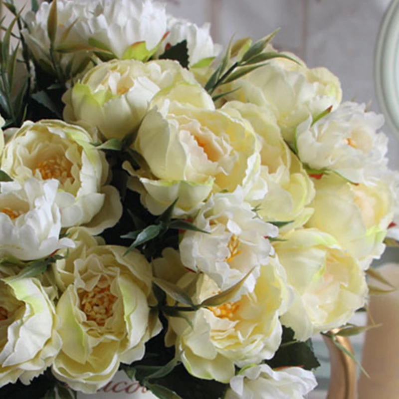 8 Head Mini Artificial Peony Silk Flowers Bouquet European for Wedding Bride Party Fake Flowers Bouquet Home Garden Decoration 8 Head Mini Artificial Peony Silk Flowers Bouquet European for Wedding Bride Party Fake Flowers Bouquet Home Garden Decoration