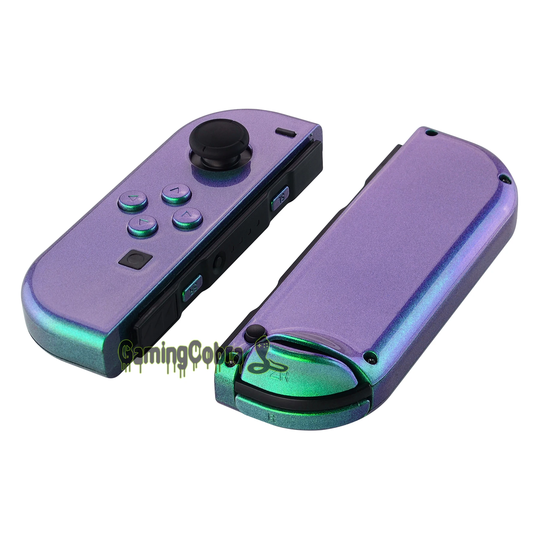 Хамелеон зеленый фиолетовый Joycon карманный корпус контроллера с полными кнопками