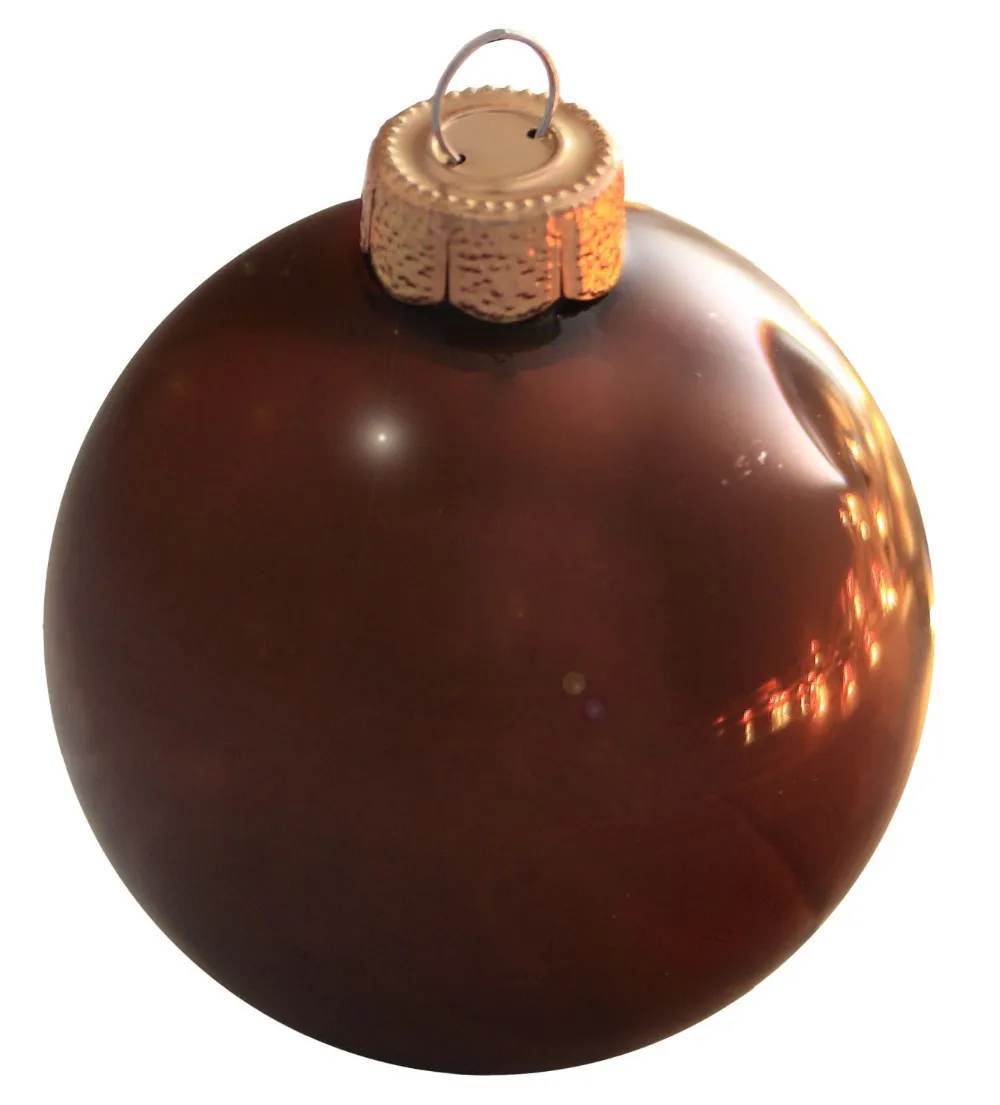 Принимаются индивидуальные заявки-безделушки украшения Рождественская елка украшение из стеклянных шариков 80 мм шоколадный Шар Орнамент-блестящий