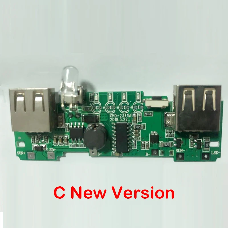 

5V 2.1A Solar Mobile Power Bank Charger Module Lithium Battery Charging Boost Circuit Board For 18650/Lithium Polymer Battery
