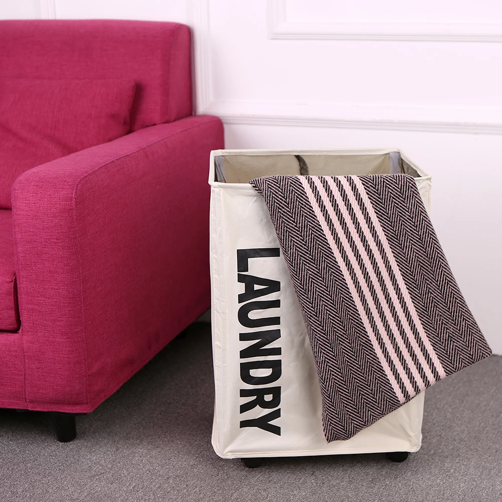 Oxford Cloth Laundry Basket Bin Drawstring Foldable Washing Laundry Bag Hamper Storage Dirty