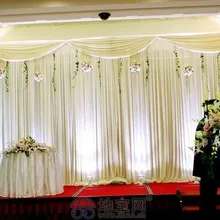 Горячая свадебная композиция чистый белый 3 м x 6 м сценический занавес фон Свадебный сценический фон брак фон