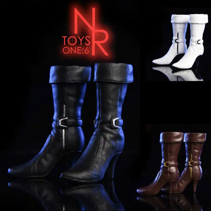 1//6 Black Combat Boots For Ada Wong For 12/" PHICEN Female Figure Hot Toys ❶USA❶