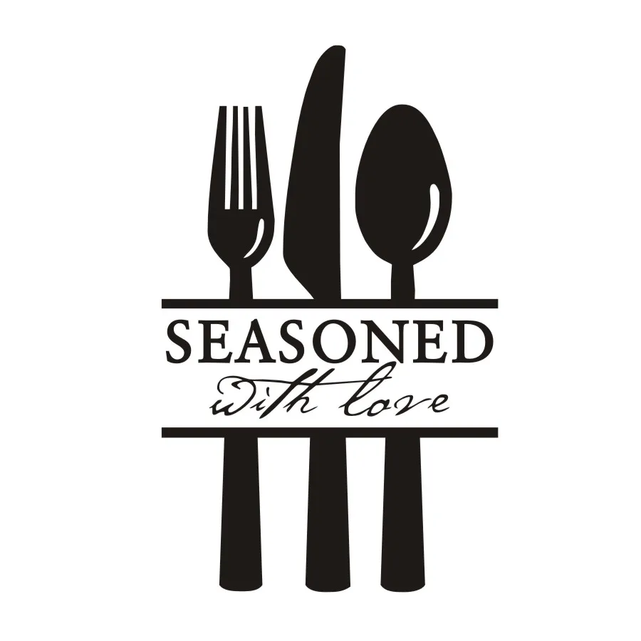 Diy Modern Decor Spoon Fork Knife Kitchen Wall Sticker Seasoned With Love Quotes Wall Decals Dining Room Wallpaper Home Decor Diy Modern Decor Spoon Fork Knife Kitchen Wall Sticker Seasoned With Love Quotes Wall Decals Dining Room Wallpaper Home Decor