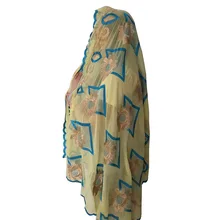 Африканские женские шарфы, шифоновый длинный шарф для Шали Обертывания BM376