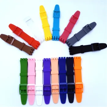 

Watch Accessories for SWATCH Watchband Waterproof Silicone wristband Watch Strap 16mm 17mm 19mm 20mm watch band bracelet belt